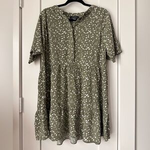 Primark Olive and White Patterned Tunic/Dress